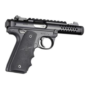 Hogue Ruger MK IV 22_45- OverMolded Rubber Grip with Finger Grooves Black