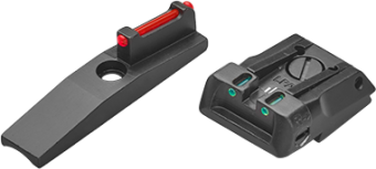 LPA Ruger Mark 4 Competitor and Hunter Adjustable Fiber Optic Sights Set