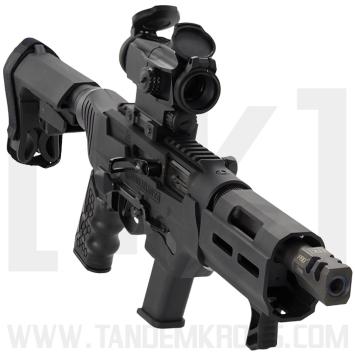 TK Game Changer PRO Squared 9mm Compensator for Ruger PC Carbine and other 9mm Firearms Black